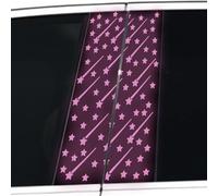 Dreothy Lot de 2 autocollants réfléchissants Star Meteor pour voiture, pilier B, pilier central, portière, fenêtre, autocollants décoratifs extérieurs (violet)