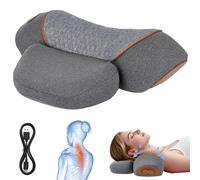 Drepint Masseur Cervical avec Chauffage, Masseur Dos et Cervicales avec Vibration et Traction, Masseur D'épaules Pour Soulager Les Douleurs Des Tissus Profonds, Gris Foncé