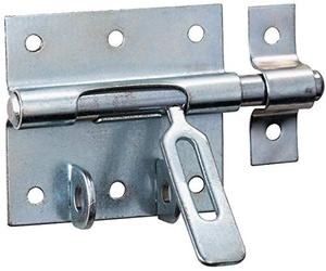 DREPO VERROU LOQUET FERMETURE BOX PORTE FENETRE ET PORTAIL AVEC TROU CADENAS ACIER ZINGUE Ø 16 mm