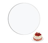 DRERIO 2 Pcs Disques à Gâteau Acrylique Plateaux à Gâteau Ronds 26cm Panneau à Gâteau Assiettes à Gâteau Transparentes Grandes Assiettes à Dessert en Plastique Bases à Gâteau Cercle Transparent