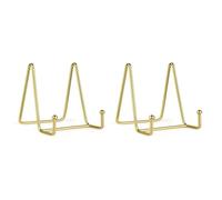 DRERIO 2 Pcs Supports Métal d'Assiette Support d'Assiette Présentoir ,Livre Affichage Petit Photo Support Support d'Assiette Chevalet de Table Présentoir Chevalet en Fer pour Photo (Doré)