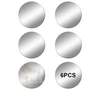 DRERIO Lot de 6 Petits Miroirs Rond, Decoration Murale Autocollant Acrylique HD Antidéflagrant, pour Chambre à Coucher, Salle de Bain, Salon (Rond 20cm)