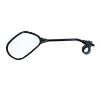 Dresco 5252100 Rétroviseur pour Vélo, Miroir avec Réflecteur Noir