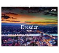 Dresden Bilder 2026 (Wandkalender 2026 DIN A2 quer), CALVENDO Monatskalender: Die Barockstadt Dresden von Ihrer schönsten Seite