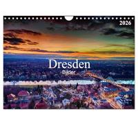 Dresden Bilder 2026 (Wandkalender 2026 DIN A4 quer), CALVENDO Monatskalender: Die Barockstadt Dresden von Ihrer schönsten Seite