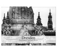 Dresden Faszination Schwarz Weiss (Wandkalender 2026 DIN A3 quer), CALVENDO Monatskalender: Die wunderschöne Barockstadt Dresden in faszinierenden Bildern des Fotografen Dirk Meutzner