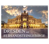 Dresden und Elbsandsteingebirge (Wandkalender 2026 DIN A4 quer), CALVENDO Monatskalender: Bezaubernde Altstadt trifft auf einzigartige Natur