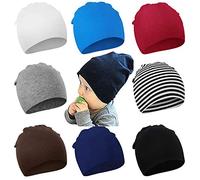 DRESHOW 8 PCS Bébé Bonnet Nouveau-né Bambin Doux Mignon Tricoté Chapeau pour Bébés Garçons Enfant Casquette Bonnets - Multicolor - Taille 6-24 mois