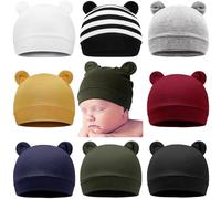 DRESHOW Bébé Bonnet Nouveau-né Bambin Doux Mignon Tricoté Chapeau pour Bébés Garçons Child Casquette Bonnets, 0-6 Mois, 8 Pack Bear Ears: S79-02UK