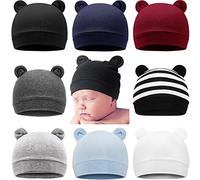 DRESHOW Bébé Bonnet Nouveau-né Bambin Doux Mignon Tricoté Chapeau pour Bébés Garçons Child Casquette Bonnets, 0-6 Mois, 8 Pack Bear Ears: Set-15UK