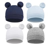 DRESHOW Bébé Bonnet Nouveau-né Bambin Doux Mignon Tricoté Chapeau pour Bébés Garçons Enfant Casquette Bonnets, 0-6 Mois