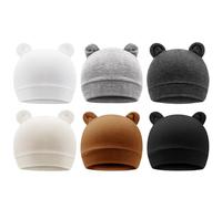 DRESHOW Bébé Bonnet Nouveau-né Bambin Doux Mignon Tricoté Chapeau pour Bébés Garçons Enfant Casquette Bonnets, 0-6 mois, 6 Pack Bear Ears: Set-7UK