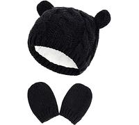 DRESHOW Bébé Chapeau Gant Ensemble doux Nouveau-né Mitaines Bébé Fille Garçons Tricoté Bonnet pour Tout-petits Infantile Hiver Bonnet Mitaines Ensembles