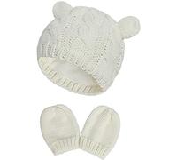 DRESHOW Bébé Chapeau Gant Ensemble doux Nouveau-né Mitaines Bébé Fille Garçons Tricoté Bonnet pour Tout-petits Infantile Hiver Bonnet Mitaines Ensembles