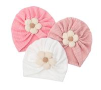 DRESHOW Bébé Turban Bonnets de Naissance Chapeaux Nœuds Fleur Mignon Elastique Child Casquettes Bonnets pour Bébé Fille Garçon