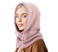 DRESHOW Bonnet Femme Hiver Chapeaux d'hiver pour Femmes Balaclava Knit Beanie Skull Cap Tricotée Cagoule à Capuche