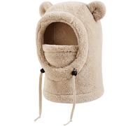 DRESHOW Cagoule Hiver Thermique pour Enfants Cagoule de Ski Polaire Coupe-vent pour Enfants avec Oreilles Mignonnes pour Garçons Filles Cyclisme Patinage Randonnée Activités de Plein Air pour 3-10 Ans