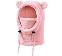 DRESHOW Cagoule Hiver Thermique pour Enfants Cagoule de Ski Polaire Coupe-vent pour Enfants avec Oreilles Mignonnes pour Garçons Filles Cyclisme Patinage Randonnée Activités de Plein Air pour 3-10 Ans