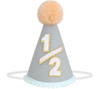 DRESHOW Chapeau 1/2 Bebe Anniversaire Chapeau Demi Anniversaire Bebe 6 Mois de Gâteau Smash Photo Props Couvre-Chef Décor pour Filles Garçons
