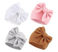 DRESHOW Chapeaux pour Bébé Nouveau-né Chapeau d'hôpital Bonnet Chapeaux pour Bébé, Taille Unique, 5 Pack Bow Hats Set22-8UK