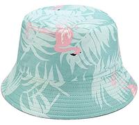 DRESHOW Été Réversible Seau Chapeau Pliable Pêcheur Chapeau de Soleil Pliable Anti-UV Protection pour Femmes Hommes