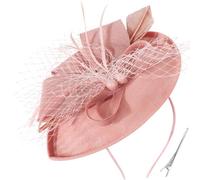 DRESHOW Fascinateur en Plumes à Flèche Unique Bandeau et Pince Fourchue Coiffure de Mariage Fascinateur de Derby Coiffure de Pilier pour Filles et Femmes