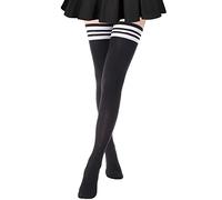 DRESHOW Femme Coton Extra Longues Chaussettes Hautes de Cuisse Montantes Chaussettes de Genoux para Sport Cosplay