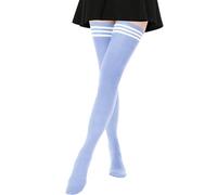 DRESHOW Femme Coton Extra Longues Chaussettes Hautes de Cuisse Montantes Chaussettes de Genoux para Sport Cosplay