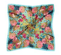DRESHOW Femmes Grand Foulards Carrés Satin Foulards Cheveux Accessoires Soie Carrés Motifs Classiques Bandanas Plage