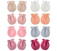 DRESHOW Moufles Bébé Naissance Gants Anti-griffure Bebe | pour Garçons et Filles 0-6 Mois, Gants en Coton, Doux pour la Peau, Poignets Élastiques