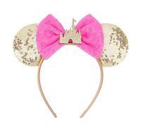 DRESHOW Oreilles de Souris Arc Bandeaux Paillettes Décoration de Fête Cosplay Costume pour et Femmes