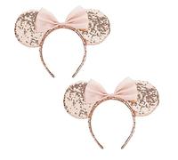 DRESHOW Oreilles de Souris Arc Bandeaux Paillettes Décoration de Fête Cosplay Costume pour Femmes