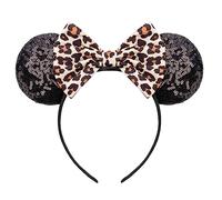 DRESHOW Oreilles de Souris Arc Bandeaux Paillettes Décoration de Fête Cosplay Costume pour Filles et Femmes