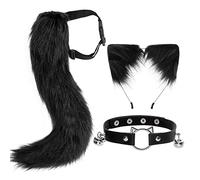 DRESHOW Renard Fausse Fourrure Queue Chat Oreilles Bandeau Halloween Pête Costume tour de Cou Cosplay Ensemble