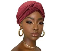 DRESHOW Turban pour Femmes en Douceur Doublé Turban en Jersey Extensible Headwrap Léger Respirant Couleur Unie