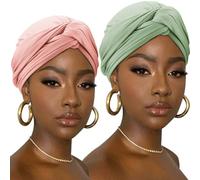 DRESHOW Turban pour Femmes en Douceur Doublé Turban en Jersey Extensible Headwrap Léger Respirant Couleur Unie