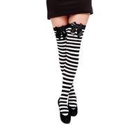 DRESS ME UP - Bas Genoux Noir-Blanc Girly Carnaval Cosplay DWS-003-bw