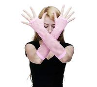 DRESS ME UP - Carnaval gants filets gloves rose punk wave gothique années 80 Girly Z069