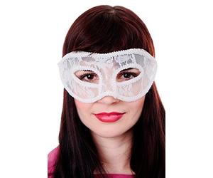 DRESS ME UP - Carnaval Venise masque bal dame loup mi-masque dentelle blanche gothique LS-002