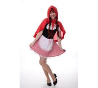 DRESS ME UP - Costume Femmes Dirndl Coiffe Sexy Capuchon Rouge Riding Gr. DE S/M