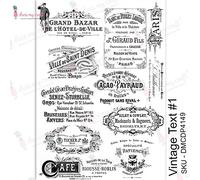 Dress My Craft Transfer Me Sheet A4-Vintage Text #1