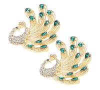 Dress Shirt and Cardigan Brooches Rhinestone Bird Brooch Pin Badges Buttons for Women's Clothing