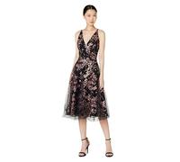 Dress The Population Robe mi-Longue sans Manches pour Femme - Rose - Taille XS