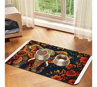 Dress up a Beautiful Elephant Pet Feed-Waterproof & Anti-Slip Dog and Cat Food Mat-No Taches Quick Dry Dog Water Dispenser Mat