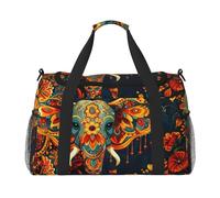 Dress Up A Beautiful Elephant Sac de voyage Sac de voyage Sacs de week-end pour homme et femme, adapté pour les voyages et les activités de plein air
