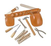 Dress Up America Jeu de ceinture d'outil de menuiserie de jeu d'imitation Outil de menuiserie de 7 pièce pour l'âge 8+