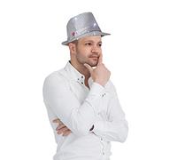 Dress Up America Chapeau Fedora avec lumières LED clignotantes pour adultes - Chapeaux Fedora clignotants - Chapeau pour accessoires de costumes de fête - Chapeau de jazz à LED, chapeau de cowboy