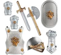 Dress Up America Chevalier Armure Ensemble pour Enfants - Médiéval Shield Casque