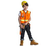 Dress Up America Costume De Jeu De Rôle D'ouvrier De La Construction - Deguisement Chantier Enfant - Ensembles De Jeux De Simulation Pour Enfants - Ensembles D'habillage Pour Les Tout-Petits