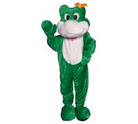 Dress Up America Costume de mascotte de grenouille blanche et verte pour adulte , Taille unique (Taille 60 Pouces , Hauteur 75 Pouces) , Blanche et Verte , One Size